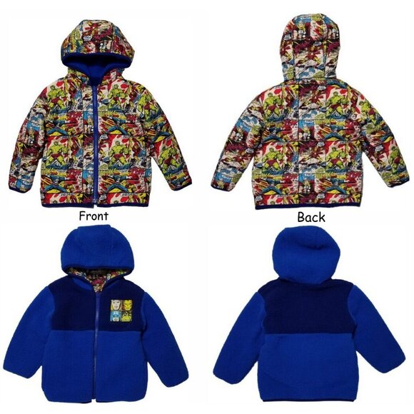 Marvel Avengers Reversible Puffer Jacket (2T) and 1 Pair of Sunglasses - NWT - Picture 13 of 15